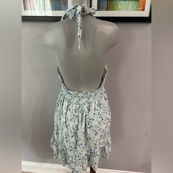 AERIE Spring Fling Floral Halter Mini Dress - Picture 6 of 10